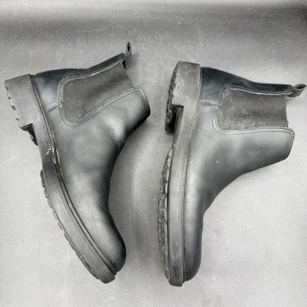 Frye and Co.‎ Leather Chelsea Bowery Boots Ankle Pull On Black Mens Sz 8.5